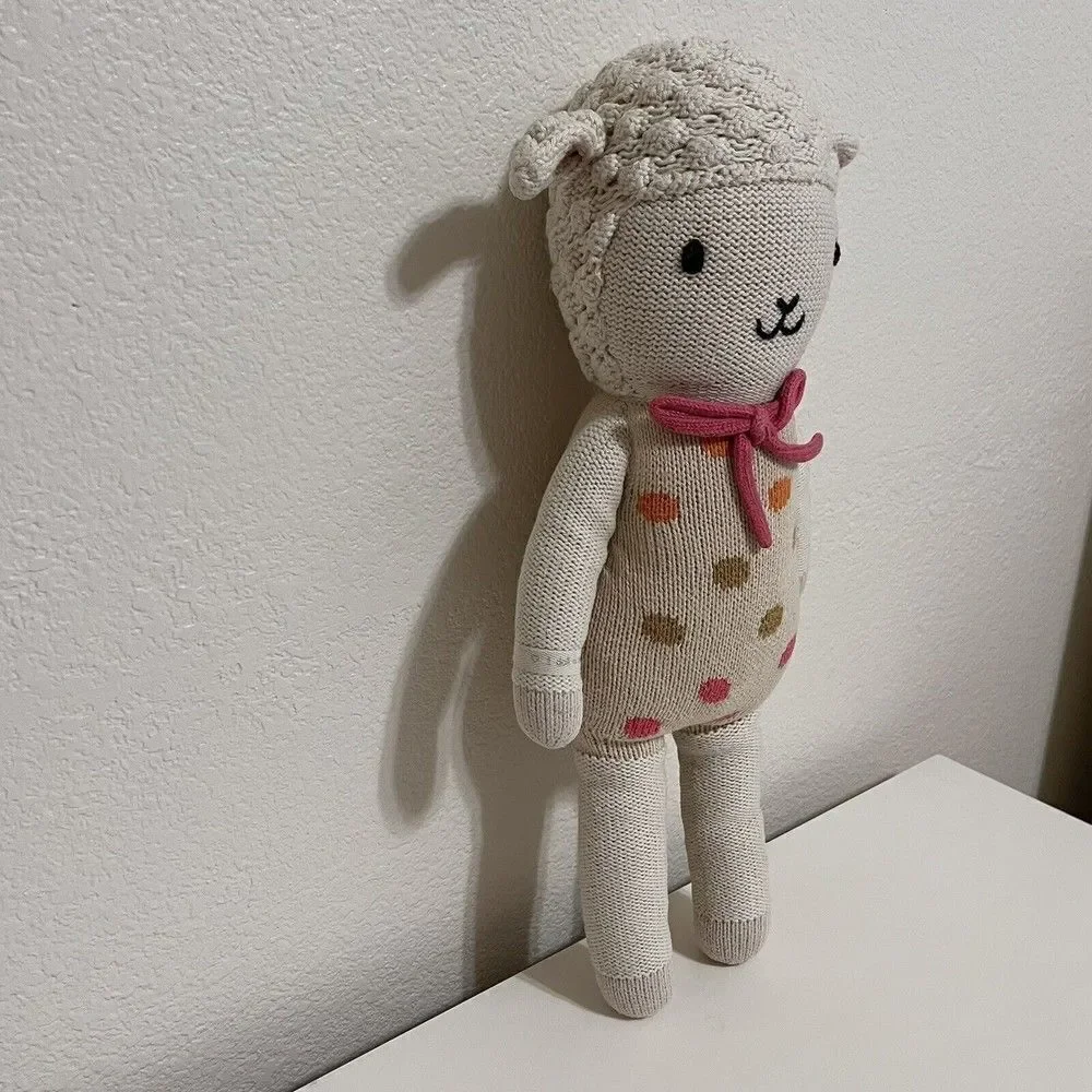 Cuddle + Kind Lucy the Lamb Plush Knit Handmade Doll Stuffed Animal 20